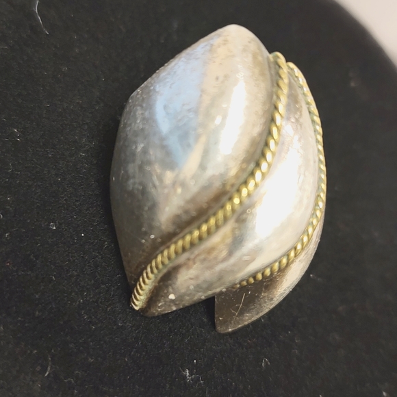 Vintage TV-47 AVM Taxco Mexico Modern Two Tone Sterling Silver 925 Ring Size 6.5 - Picture 4 of 6